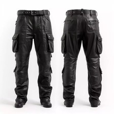Mens black leather for sale  CAMBRIDGE