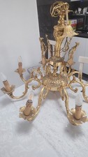 Lampadario ottone luci usato  Ravenna