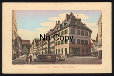 #703 AK Kaufbeuren Kaiser-Max-Straße Straßenansicht Brunnen Geschäfte gel.1914? comprar usado  Enviando para Brazil