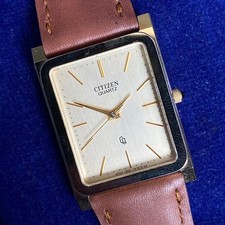 Usado, Raro Citizen quartzo tungstênio bastão índice da década de 1980 relógio quadrado vestido clássico comprar usado  Enviando para Brazil