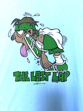 Camiseta vintage anos 70 ÚLTIMA VOLTA CORREDOR BOB HORD DESENHOS ANIMADOS LOUCOS ENGRAÇADA EXAUSTA G, usado comprar usado  Enviando para Brazil