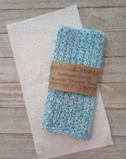 feito à mão crochê cozinha reutilizável sem papel toalha pano azul mirtilo EUA comprar usado  Enviando para Brazil