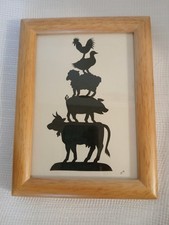 Whimsical framed scherenschnit for sale  Colorado Springs