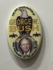 2005 George W. Bush Inaugural 1 3/4 x 2 3/4 Eagle Cello Pic Button por Guardfrog comprar usado  Enviando para Brazil