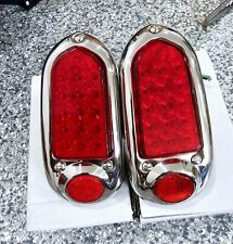 1949 1950 lanterna traseira LED AÇO INOXIDÁVEL conjunto completo refletor novo par #1 comprar usado  Enviando para Brazil