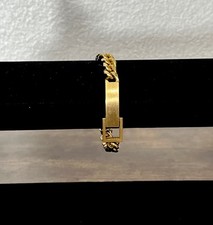 Pulseira masculina vintage folheada a ouro folheada a ouro anos 1980 link retrô fantasia dourada J307 comprar usado  Enviando para Brazil