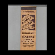 Matchbook cover nickerson for sale  Raymond