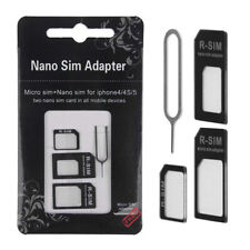 Cartão micro nano SIM 4 em 1 para adaptador padrão adaptador conversor para celular comprar usado  Enviando para Brazil