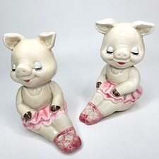 Shakers vintage de sal e pimenta Dainty Piggy Miss's in Pink Ballerina Dancer Tutu comprar usado Shakers vintage de sal e pimenta Dainty Piggy Miss's in Pink Ballerina Dancer Tutu comprar usado  Enviando para Brazil