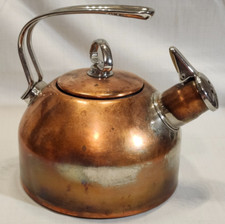 Usado, Chaleira de chá vintage Chantal SL37-19CP cobre 1,8 quartos apito de 2 tons com alça comprar usado  Enviando para Brazil