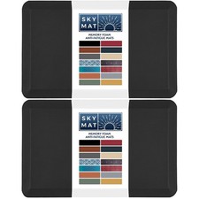 SKY SOLUTIONS TAPETE DE ASSOALHO ANTI-FADIGA 3/4" ESPESSURA 20" X 39" PACOTE COM 2 - PRETO, usado comprar usado  Enviando para Brazil