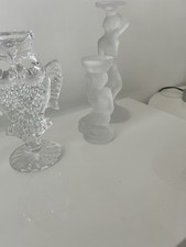 Crystal candle holders for sale  BROMSGROVE