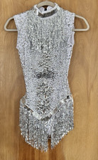 Usado, Bodysuit Atelie Sol Morena Feminino Samba Showgirl Carnaval Lantejoulas Prata Novo sem etiquetas comprar usado  Enviando para Brazil