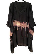 túnica nova RRP $485 TIM O'CONNOR GOLA V 100% SEDA KAFTAN TOP DRESS comprar usado  Enviando para Brazil