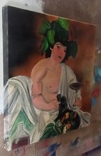 Dipinto olio tela usato  Montesano sulla Marcellana