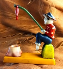 vintage stara plastikowa bakelit -jak design FIGURKA RYBAKA '60 na sprzedaż vintage stara plastikowa bakelit -jak design FIGURKA RYBAKA '60 na sprzedaż  PL