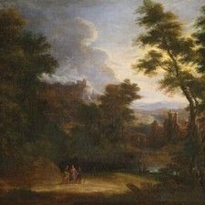 Antico paesaggio fiammingo usato  Italia