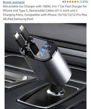 Retractable car charger for sale  Amsterdam