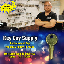 FR1-FR200. Brand new key for Steelcase file cabinet lock. Pre Cut To Your Code. for sale  USA