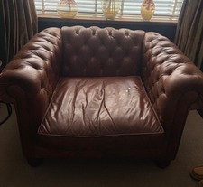 Leather chesterfield snuggle for sale  NOTTINGHAM