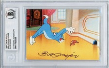 -TOM & JERRY- BOB SINGER Beckett BAS Assinado/Autógrafo/Cartão Auto CARTOON CARDZ comprar usado  Enviando para Brazil