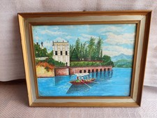 Quadro vintage lago usato  Zeccone