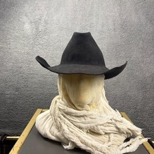 Usado, Chapéu de cowboy Resistol vintage masculino 7 1/4 longo oval 4X castor Vaquero 07 preto EUA comprar usado  Enviando para Brazil