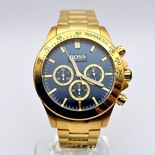 NOVO RELÓGIO CRONÓGRAFO HUGO BOSS 1513340 MASCULINO IKON AÇO MOSTRADOR AZUL DOURADO REINO UNIDO comprar usado  Enviando para Brazil