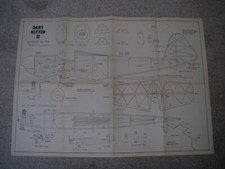 Planos de aeronaves em escala de controle remoto do Dart Kitten II modelo em escala 45 1/2" Span comprar usado  Enviando para Brazil