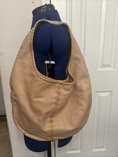 Bolsa de ombro B-LOW THE BELT bege nude couro macio grande desleixada Hobo $425 comprar usado  Enviando para Brazil