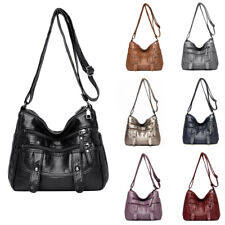 Women's Leather Organizer Purse Shoulder Bag Multiple Pockets Cross Body Handbag comprar usado  Enviando para Brazil