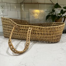 Cesta Baby Moses Sweetgrass alças de tecido decoração boho berçário chá de bebê comprar usado  Enviando para Brazil