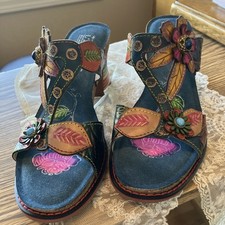 Usado, Sandálias sapatos L'Artiste by Spring Step ROSSIE couro tamanho 8.5 novo sem caixa comprar usado Usado, Sandálias sapatos L'Artiste by Spring Step ROSSIE couro tamanho 8.5 novo sem caixa comprar usado  Enviando para Brazil