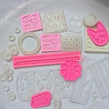 Moldes epóxi de resina usados Kraft estilos sortidos lote tipos anéis chaveiros etc  comprar usado  Enviando para Brazil