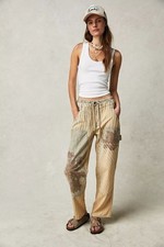Jeans bordado Free People Cheshire de cano baixo namorado grande G NOVO, usado comprar usado  Enviando para Brazil