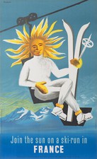 Original ski poster d'occasion  Saint-Ouen