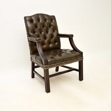 Antique leather mahogany for sale  LONDON
