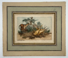 Chien chasse gravure d'occasion  Pluvigner