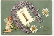 Embossed card fröhliche d'occasion  Expédié en Belgium