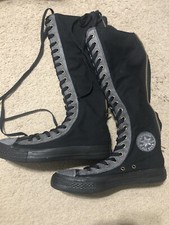 RARO Novo Converse Chuck Taylor All Star XXHI Hi Boot Preto Bota de Lona Alta Tamanho 8 comprar usado  Enviando para Brazil