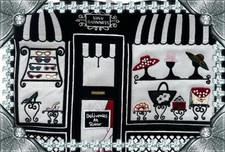 Lulu Guinness Black Store Bolsa Frontal Edição Especial Loja de Acessórios Preto Branco comprar usado  Enviando para Brazil