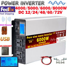 Inversor de energia onda senoidal pura 4000W 5000W 8000W 12V 24V 48V 60V 72V a 110V 220V comprar usado  Enviando para Brazil