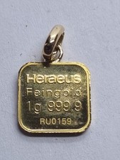 Beau pendentif lingot d'occasion  Boissy-Saint-Léger
