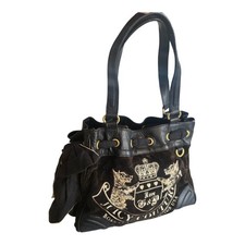 Bolsa de veludo Juicy Couture preta Scottie para cachorro Daydreamer vintage berloque de arco comprar usado  Enviando para Brazil