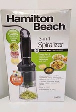 Hamilton Beach 3 em 1 espiralizador 2 velocidades fatiador elétrico 59998 NOVO caixa aberta comprar usado  Enviando para Brazil