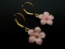 Pair enamel flower for sale  WARRINGTON