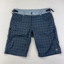 Bermuda de ciclismo Club Ride Mountain surf masculina grande cinza xadrez MTB com zíper de carga comprar usado  Enviando para Brazil