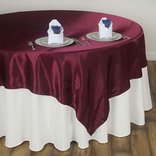 Burgundy satin table for sale  Brea
