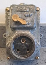 Usado, Soquete interruptor de luz industrial grande resistente vintage de fábrica industrial comprar usado  Enviando para Brazil