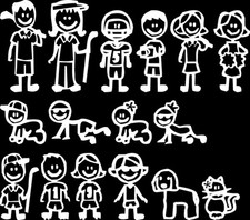 Usado, Conjunto de 16 adesivos de vinil adesivo família grupo G parede janela de carro  comprar usado  Enviando para Brazil